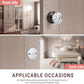 Modern Octagon Crystal Dummy Door Knobs, Frosted Glass Design - DLC3DM