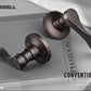 KNOBWELL Colonial Style Bronze Passage Door Lever Without Lock