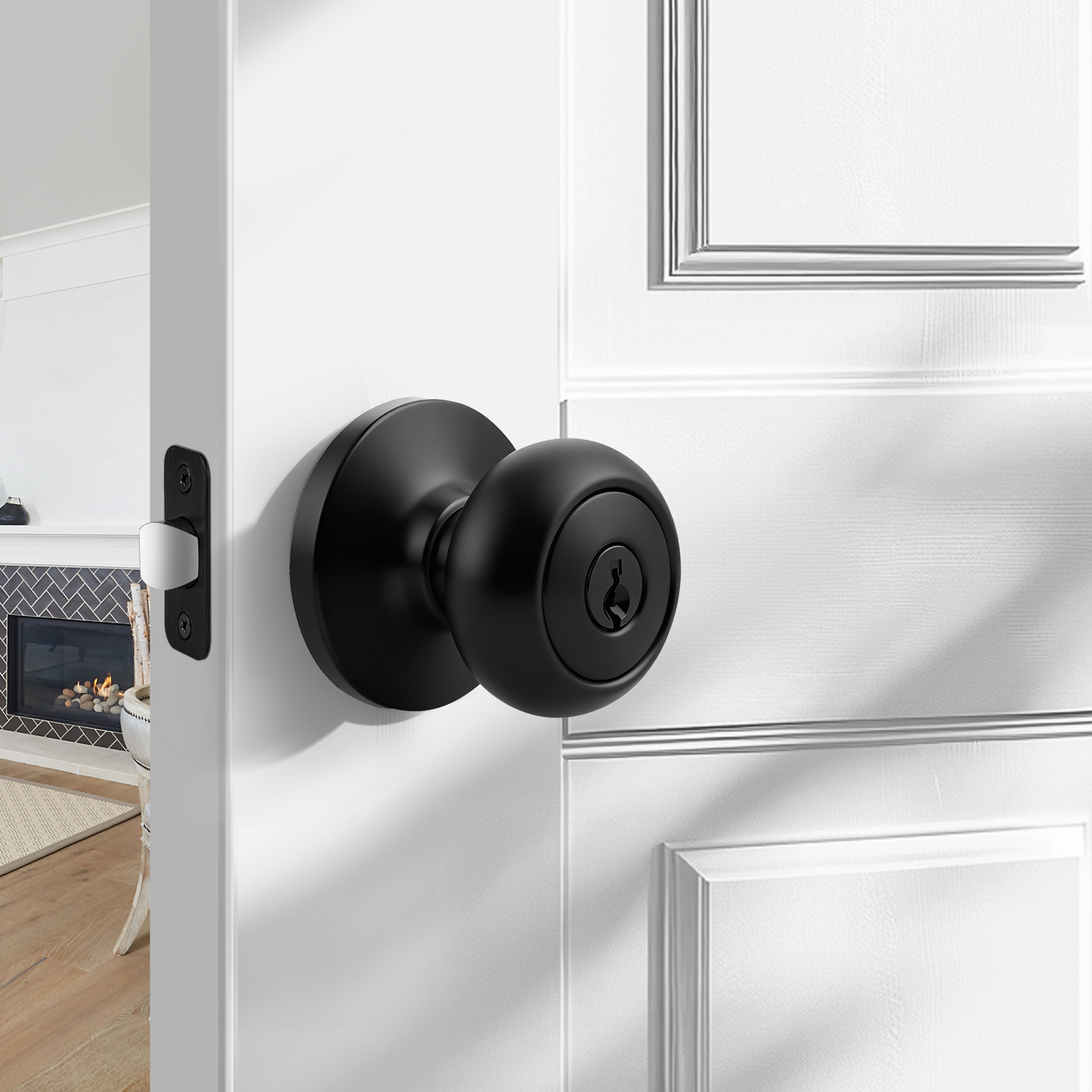 KNOBWELL Modern Round Interior Door Knobs-All Function