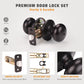 Flat Round Push Button Privacy Door Knobs - DL5766ORBBK