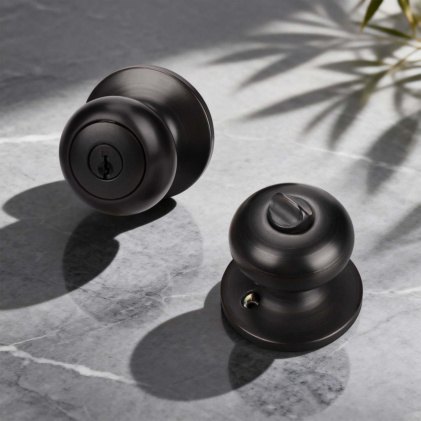 KNOBWELL Modern Round Interior Door Knobs-All Function