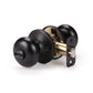 Flat Round Keyed Entry Door Knobs (Keyed Alike) - DL5766ORBETC