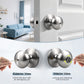 KNOBWELL Modern Round Interior Door Knobs-All Function