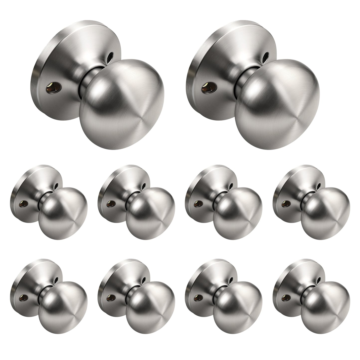 KNOBWELL Modern Round Interior Door Knobs-All Function