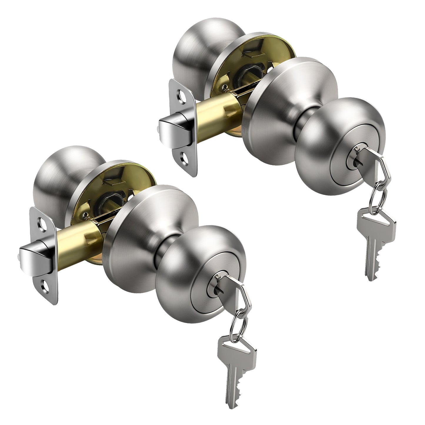 KNOBWELL Modern Round Interior Door Knobs-All Function