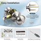 KNOBWELL Modern Round Interior Door Knobs-All Function