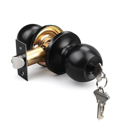 KNOBWELL Modern Exterior Door Knobs With Lock and Different Key