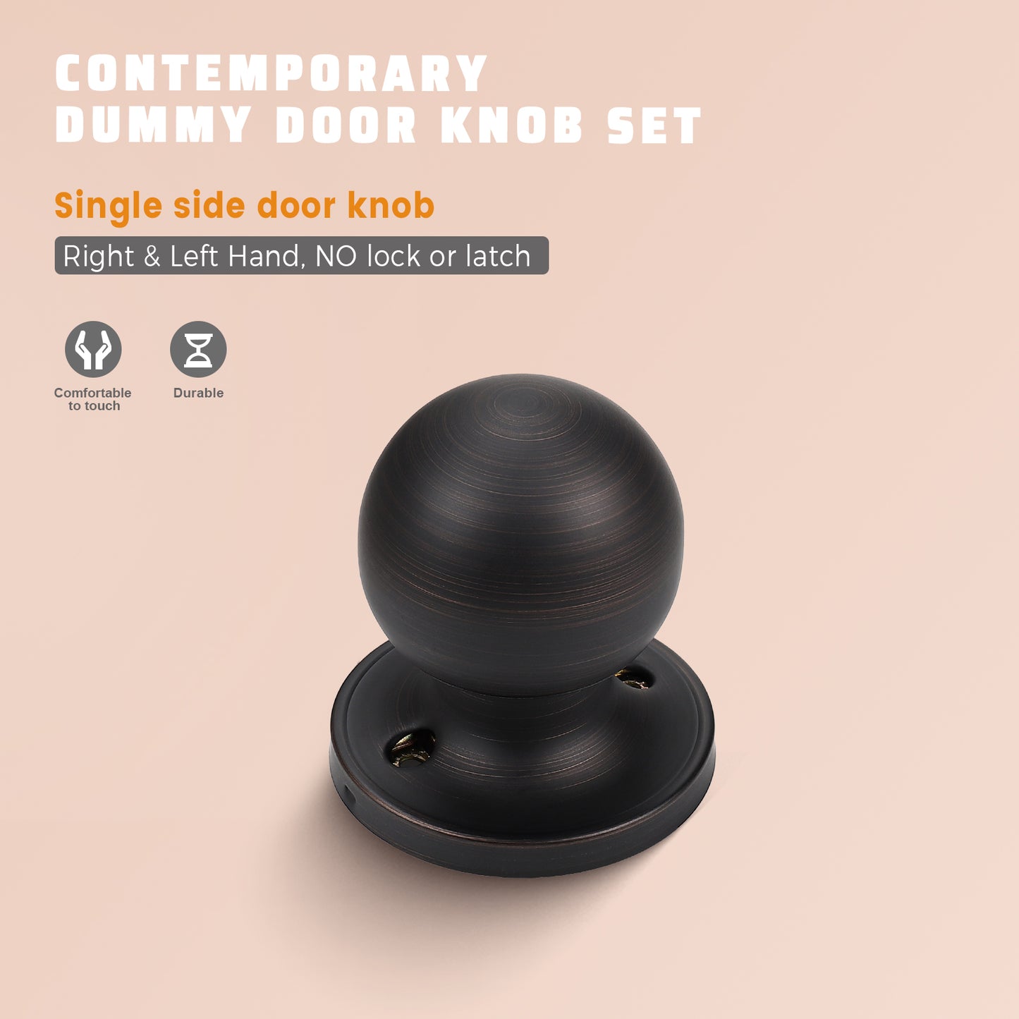 Round Ball Single Dummy Door Knobs - DL607DM