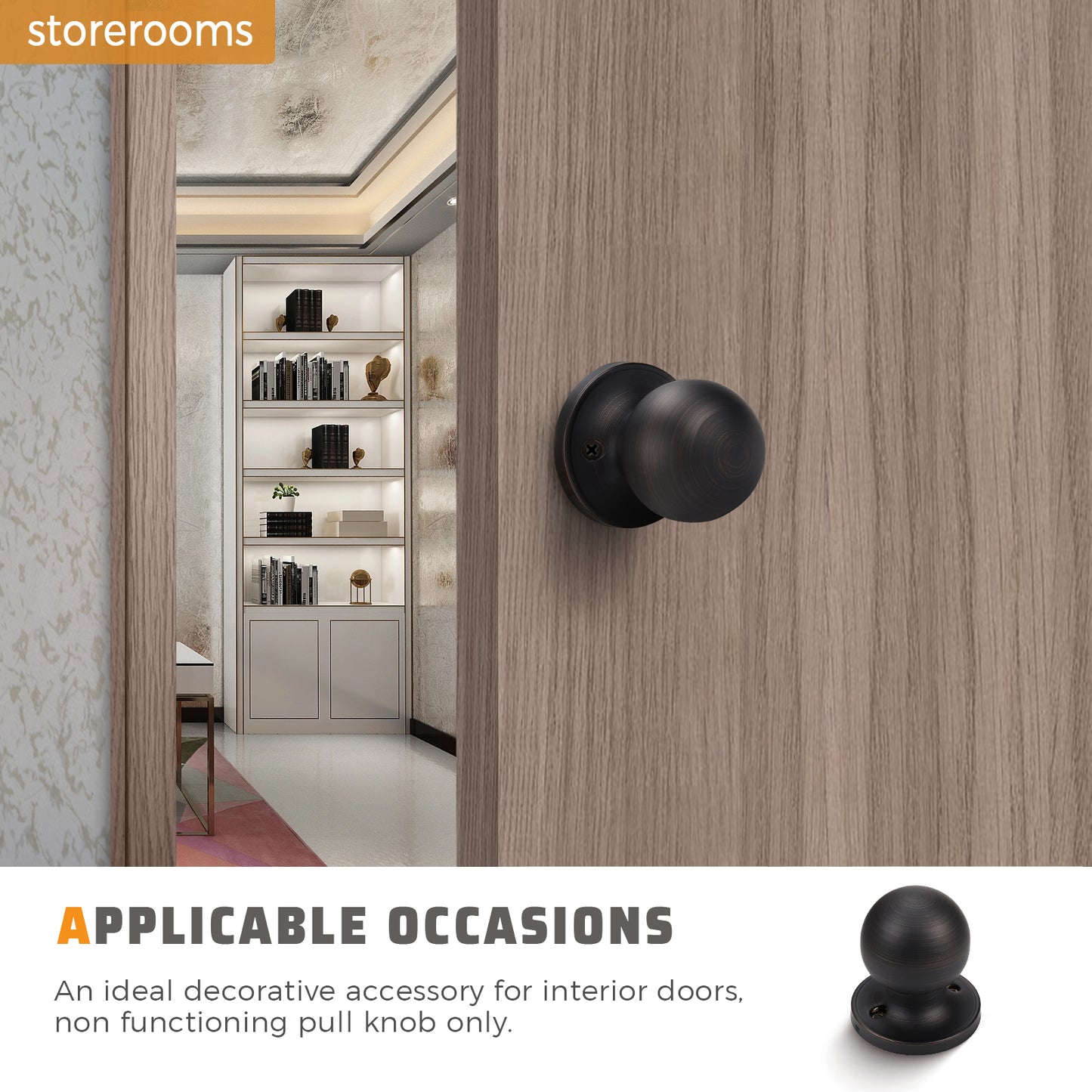 Round Ball Single Dummy Door Knobs - DL607DM