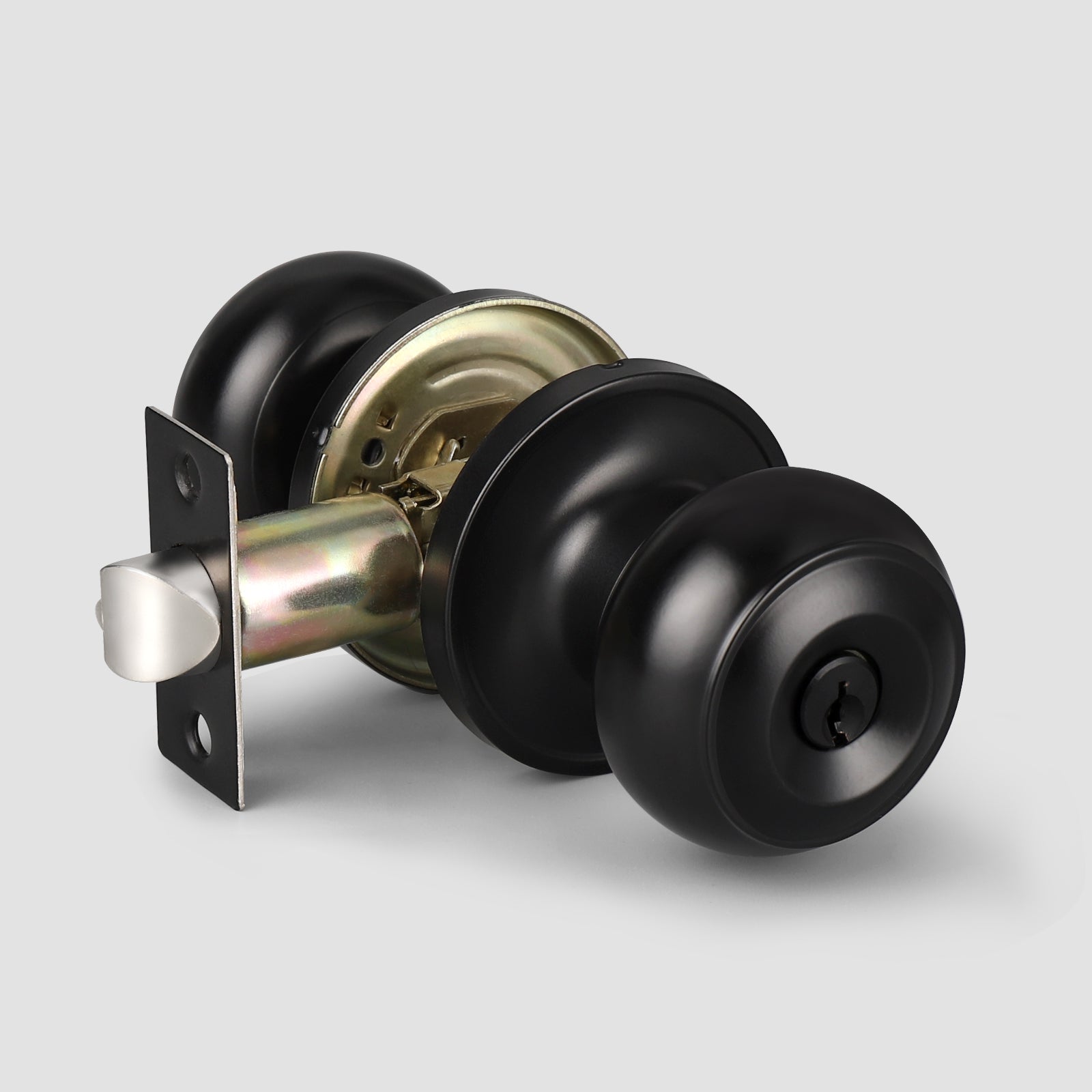 knobwell flat ball bronze privacy door knobs for interiors