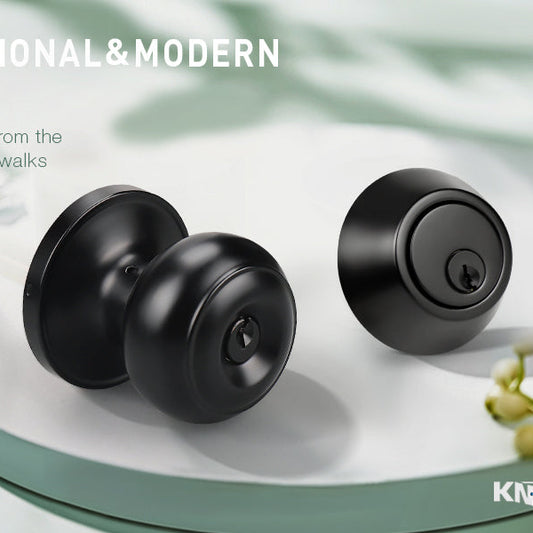 KNOBWELL Double Cylinder Keyed Entry Door Knob With Deadbolt