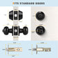 KNOBWELL Double Cylinder Keyed Entry Door Knob With Deadbolt