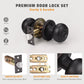 Close-up of KNOBWELL Bronze Keyed Interior Door Knob For Front Doors with Lock and Key