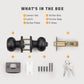 KNOBWELL Bronze Keyed Interior Door Knob For Front Doors with Lock and Key components