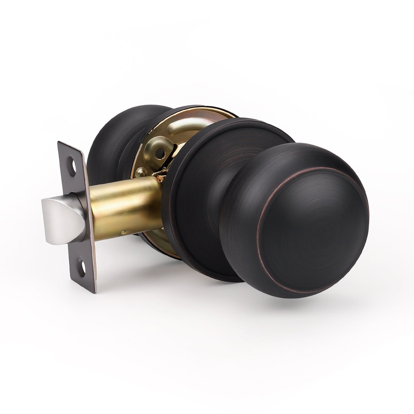 KNOBWELL Flat Ball Passage Interior Door Knobs Without Lock