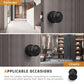 front and back view of KNOBWELL Flat Ball Bronze Passage Door Knobs