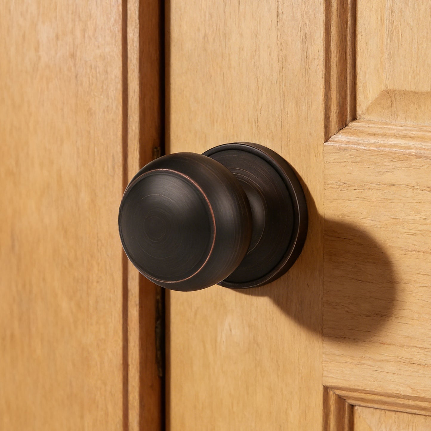 KNOBWELL Flat Ball Passage Interior Door Knobs Without Lock
