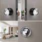 Modern Globe Faceted Crystal Privacy Door Knobs with Round Plate - DLC10BK