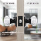 Modern Globe Faceted Crystal Privacy Door Knobs with Round Plate - DLC10BK