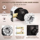 Knobwell oil rubbed bronze privacy vintage glass door knobs with latch