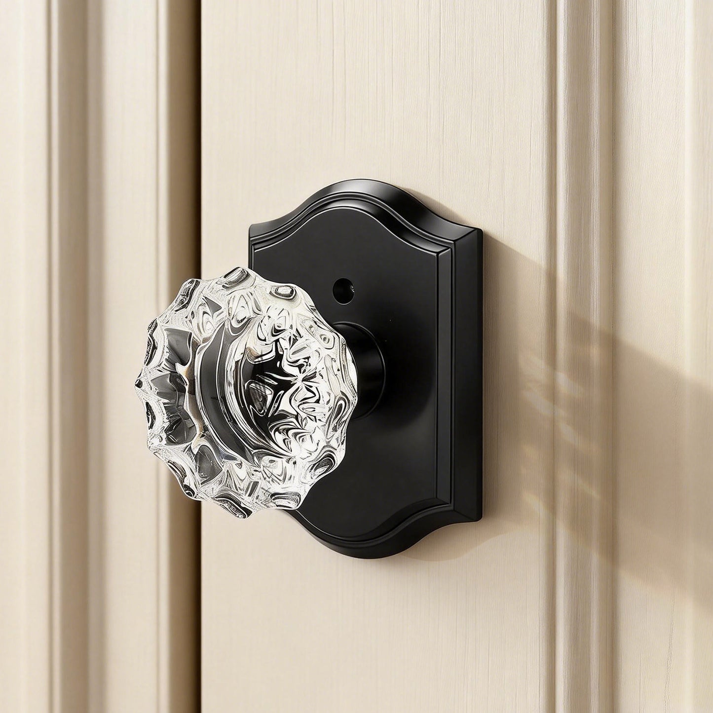 KNOBWELL Glass Door Knobs Interior, Vintage Crystal Door Knobs, Door Locksets（C20H）