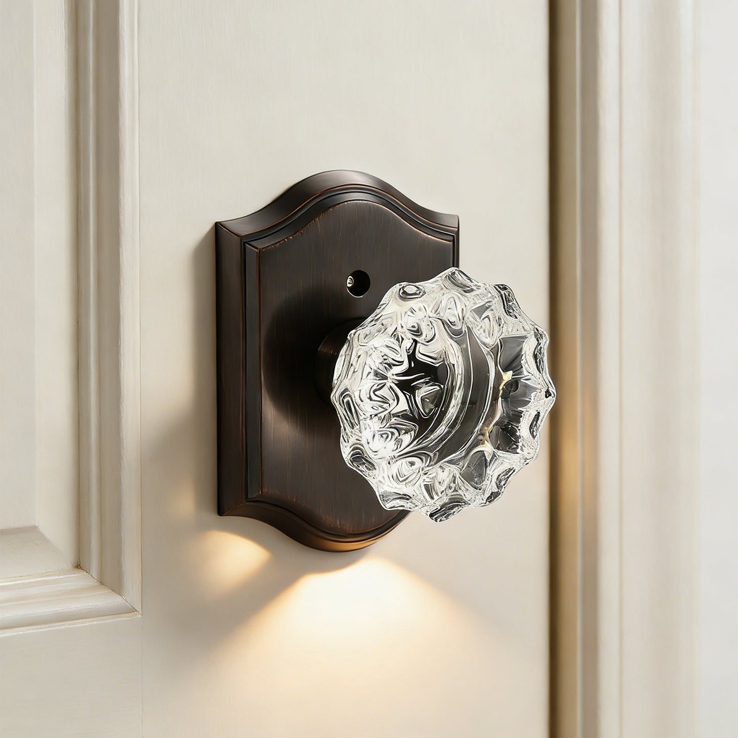 KNOBWELL Glass Door Knobs Interior, Vintage Crystal Door Knobs, Door Locksets（C20H）