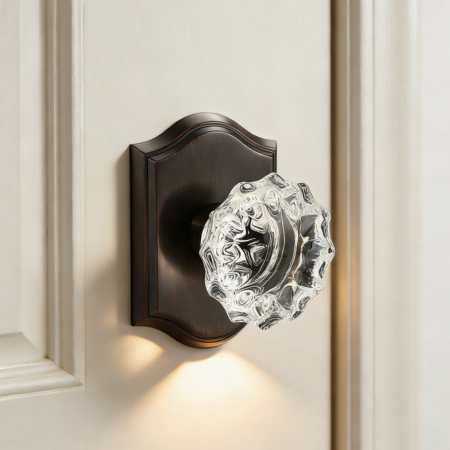 KNOBWELL Glass Door Knobs Interior, Vintage Crystal Door Knobs, Door Locksets（C20H）