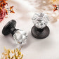 Providence Tulip Crystal Passage Door Knob with Classic Plate Rosette - DLC2PS