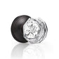 Modern Octagon Crystal Privacy/Passage/Dummy Door Knobs, Frosted Glass Design -DLC3