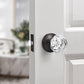 Modern Octagon Crystal Passage Door Knobs, Frosted Glass Design - DLC3PS