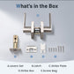 KNOBWELL Heavy Duty Brushed Nickel Passage Door Lever Components