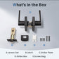 KNOBWELL Heavy Duty Matte Black Passage Door Lever Components