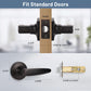 Dimension Size of KNOBWELL Minimalist Oil Rubbed Bronze Passage Door Handles For Interior Doors