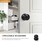 Front view of KNOBWELL Decorative Black Dummy Door Knob For Interior,Closets & Pantry