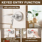 Inside view of KNOBWELL Wave Style Brushed Nickel Keyed Entry Door Locksets for Home Hardware