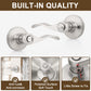 Details of KNOBWELL Wave Style Brushed Nickel Privacy Door Locksets for Home Hardware