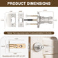Dimension size of KNOBWELL Wave Style Brushed Nickel Privacy Door Locksets for Home Hardware