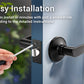 KNOBWELL Minimalist Matte Black Passage Door Handles For Interior Doors