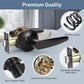 Details of KNOBWELL Minimalist Matte Black Passage Door Handles For Interior Doors