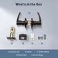 KNOBWELL Minimalist Matte Black Passage Door Handles Components