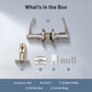 KNOBWELL Minimalist Brushed Nickel Interior Privacy Door Handles Lockset Components