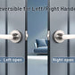 KNOBWELL Minimalist Brushed Nickel Reversible Passage Door Handles For Interior Doors