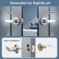 KNOBWELL Minimalist Brushed Nickel Privacy Door Handles