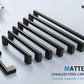 Matte Black Stainless Steel Pulls for Cabinets/Drawers (3-3/4'' - 12-3/5'') - PD214HBK