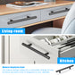 KNOBWELL Matte Black Stainless Steel Kitchen Cabinet Pulls for Cabinets/Drawers/Cupboards (2-1/2" - 10" Hole Center) - PD3383HBK