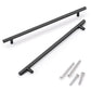 KNOBWELL Matte Black Stainless Steel Kitchen Cabinet Pulls for Cabinets/Drawers/Cupboards (2-1/2" - 10" Hole Center) - PD3383HBK