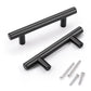 KNOBWELL Matte Black Stainless Steel Kitchen Cabinet Pulls for Cabinets/Drawers/Cupboards (2-1/2" - 10" Hole Center) - PD3383HBK