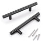 KNOBWELL Matte Black Stainless Steel Kitchen Cabinet Pulls for Cabinets/Drawers/Cupboards (2-1/2" - 10" Hole Center) - PD3383HBK