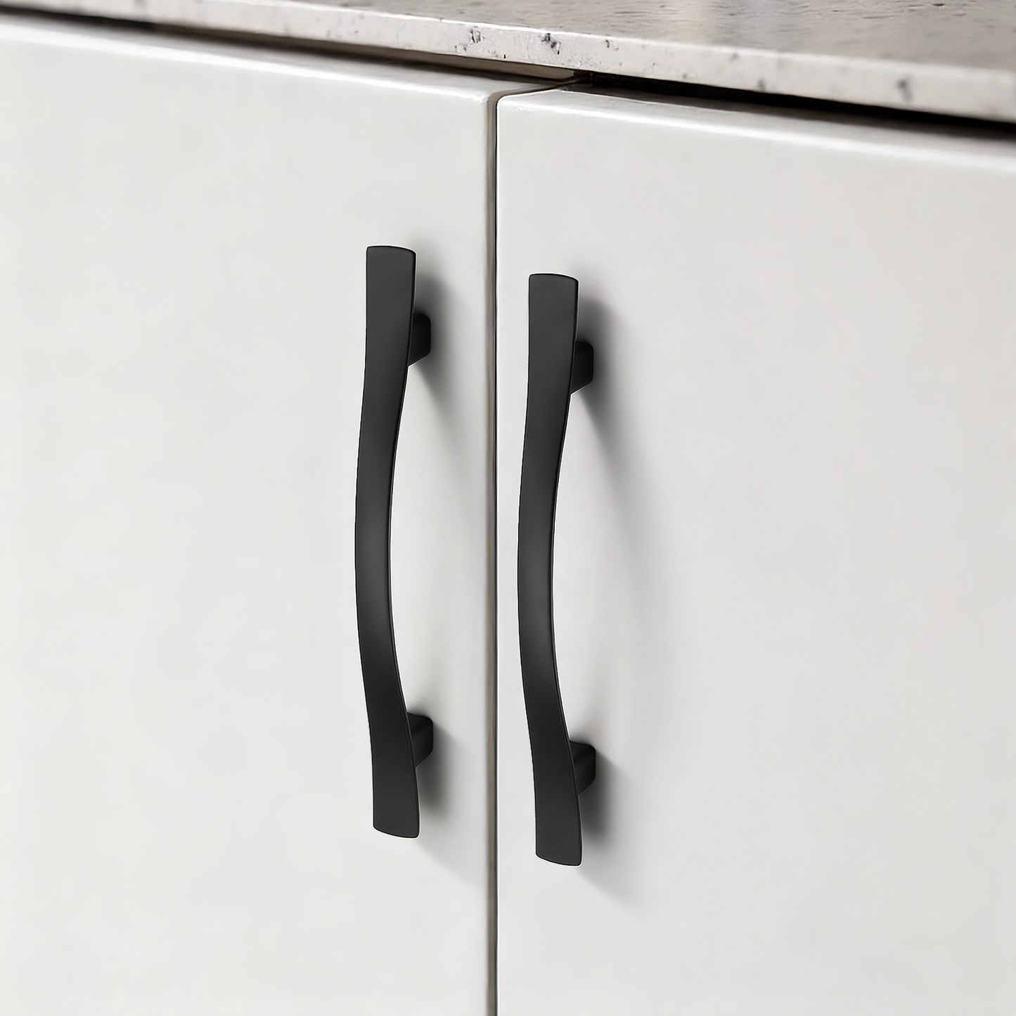 Wave Style Kitchen Cabinet Handles, Modern Dresser Drawer Pulls - Hole Spacing for 3-3/4'' - PD840