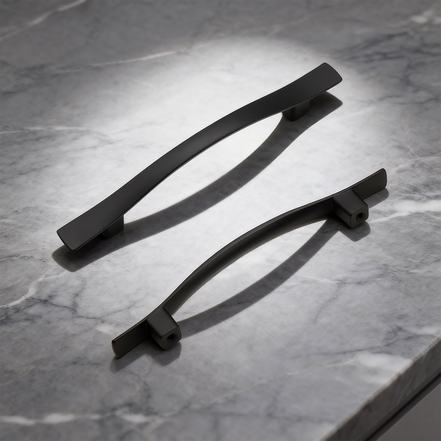 Wave Style Kitchen Cabinet Handles, Modern Dresser Drawer Pulls - Hole Spacing for 3-3/4'' - PD840